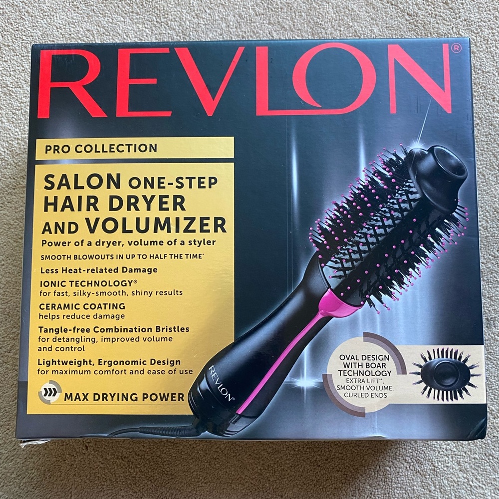 Never opened Revlon hair dryer and volunteer